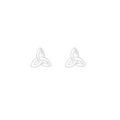 Grá Collection Plain Trinity Knot Earrings Sterling Silver